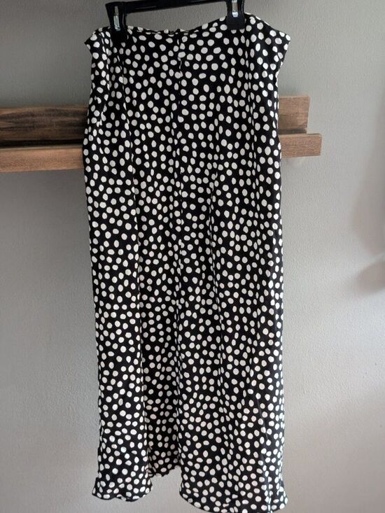 Zara Dresses & Skirts - Zara Black and White Polka Dot Midi Skirt Size XL
